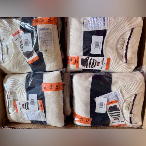 Scotch & Soda Amsterdam Cream Multi-Stripe Sweater – XL & XXL – NWT - Picture 14 of 16